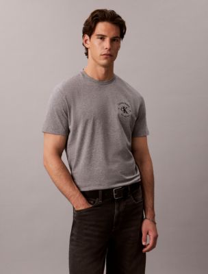 Varsity Crest Logo Classic Tee, Grey Heather