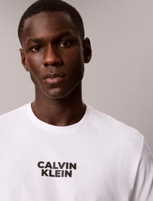 Мужские футболки All Caps Calvin Klein Logo, цвет: Яркий белый — фото 3