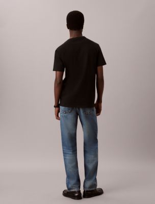 Мужская футболка Calvin Klein Slanted Calvin Logo Graphic, цвет: Чёрный — фото 5