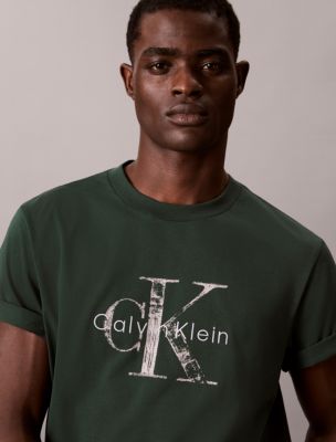 Distressed Monologo Graphic Tee, Sycamore