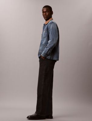 Мужские джинсы Calvin Klein Baggy Carpenter, цвет: Чёрный — фото 4