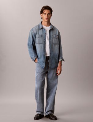 Мужские джинсы Calvin Klein Emblem Logo 90s Denim Overshirt — фото 3