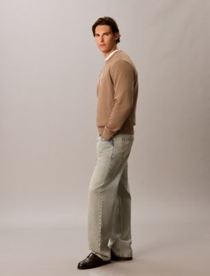 Мужская толстовка Calvin Klein Fleece Monologo Crewneck, цвет: Орех — фото 5