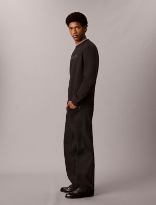 Мужская толстовка Calvin Klein Fleece Standard Logo, цвет: Чёрный — фото 4