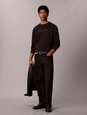 Мужская толстовка Calvin Klein Fleece Standard Logo, цвет: Чёрный — фото 6