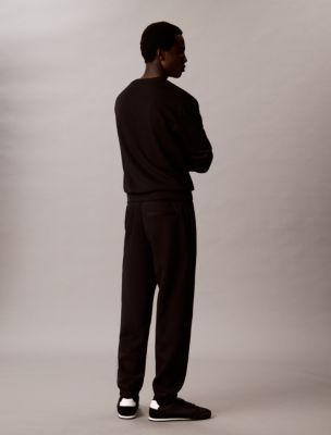 Мужские брюки Calvin Klein Fleece Standard Logo, цвет: Чёрный — фото 3