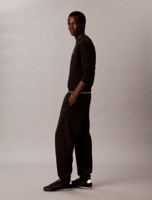 Мужские брюки Calvin Klein Fleece Standard Logo, цвет: Чёрный — фото 5