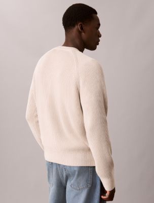 Мужской свитер Calvin Klein Textured Cotton Rib, цвет: Moonstruck — фото 4