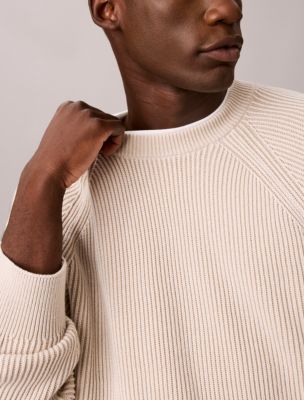 Мужской свитер Calvin Klein Textured Cotton Rib, цвет: Moonstruck — фото 6