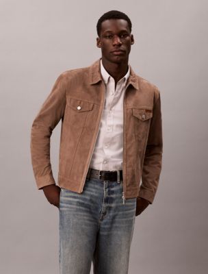Suede Corduroy Blouson Jacket, Walnut