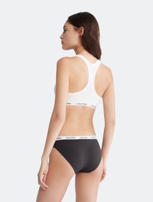 Calvin Klein Women`s Icon Cotton High Leg Tanga (White(QF6252-110