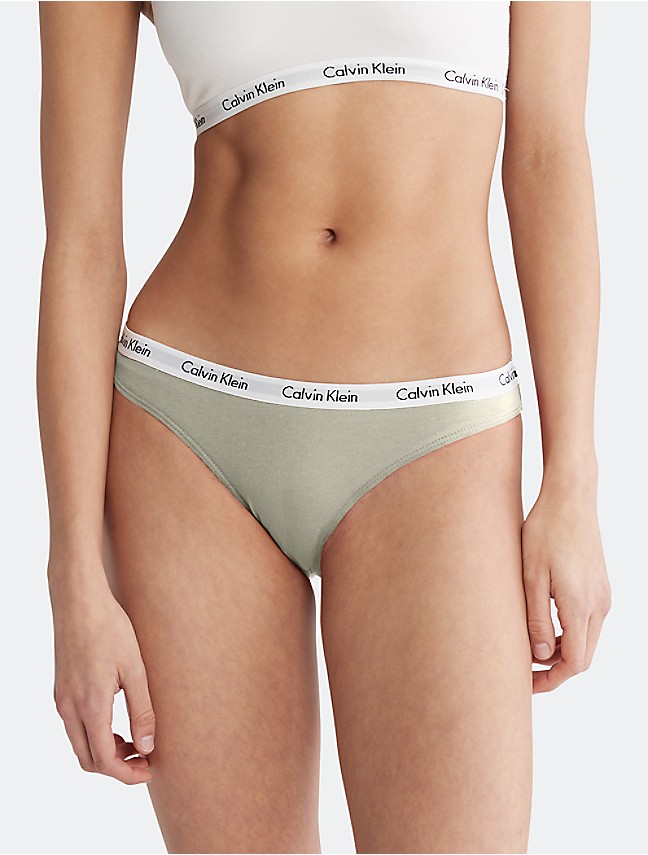 Calvin Klein One Cotton 2-Pack Thong Raspberry Sorbet/Caution  Logo/Beechwood MD (Women's 8-10)