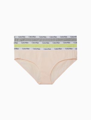 Calvin Klein Carousel 3 Pack Bikini Brief - Black/Grey Heather/White - Curvy