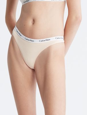 Carousel Logo Cotton Thong, Tapioca
