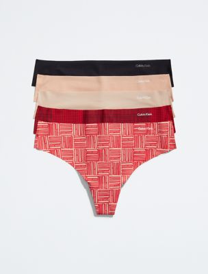 Invisibles 5-Pack Thong, Exact/Clay Multi