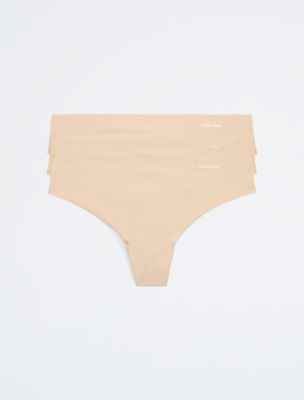 Invisibles 3-Pack Thong, Light Caramel