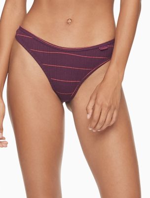 Ribbed Thong, Grape Glimmer