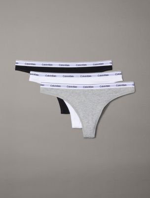 Modern Logo 3 Pack Low Rise Thong Calvin Klein