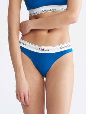 Icon Cotton Modal Thong, Amplified Blue