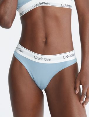 Icon Cotton Modal Thong, Iceland Blue