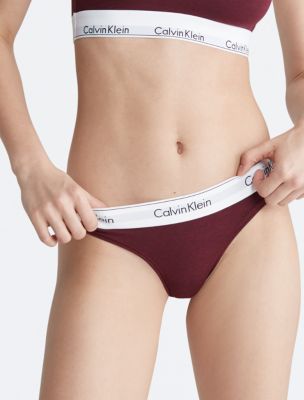 Calvin Klein Modern Cotton Bralette & Thong Gift Set, Black With Silver  Waistband