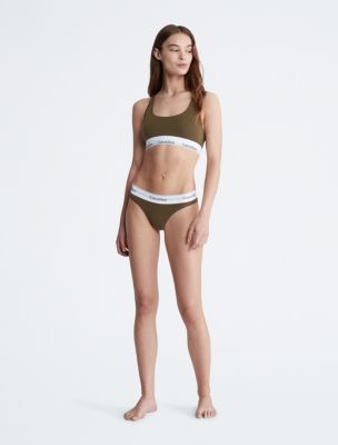 Buy Calvin Klein - Women's Cotton Bralette and Thong Underwear Set