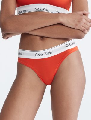 Icon Cotton Modal Thong, Acid Orange