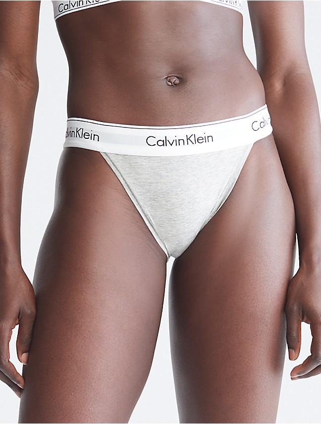 Calvin Klein One Cotton High Leg Tanga - Black