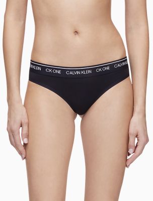 calvin klein black thong set