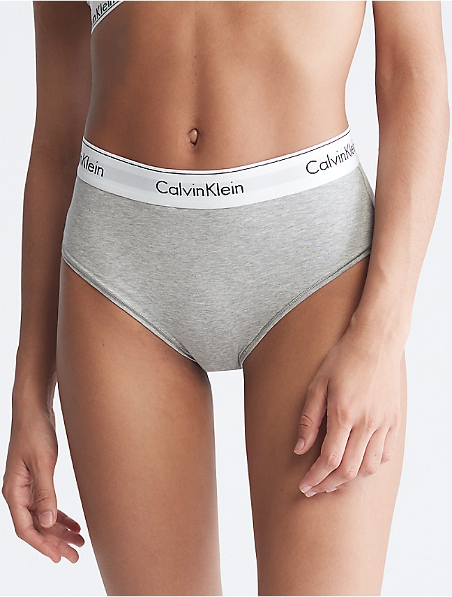 Calvin Klein Plus – Size Modern – Mellanbruna trosor i bomull och  bikinistil