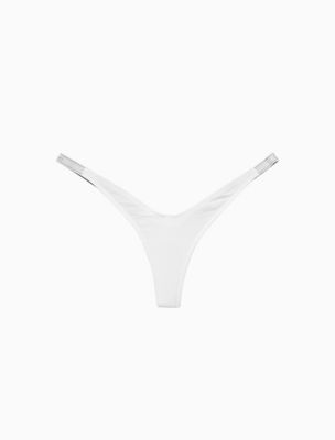 Calvin Klein Women's Pure Ribbed Boyshort Panty, White, X-Small at