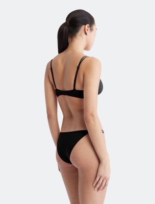CALVIN KLEIN Sheer Marquisette Strappy Tanga Brazilian Panty Womens S 5 M 6  L XL