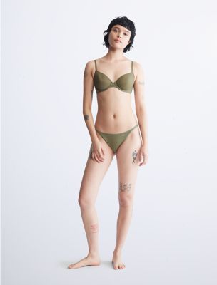 Womens Calvin Klein nude Sheer Marquisette Bikini Briefs
