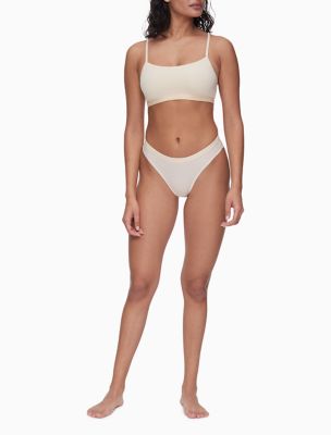 Calvin Klein Form To Body Bikini Panty Plus Size in Natural