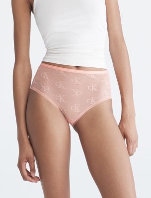 CK One Logo Mesh High Waist Bikini, Tangerine