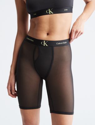 Calcinha Tanga Ck One Mesh Print - Calvin Klein Underwear - Preto