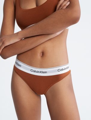 Calvin Klein Naturals Modern Cotton Mineral Dye Bikini Rust LG (Women's  12-14)