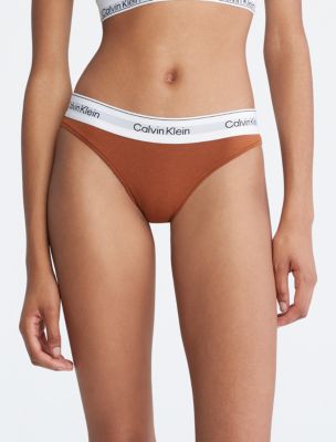 Calvin Klein Women's Modern Cotton Stretch Bikini Panty, Textured  Plaid_exact, L : : Fashion