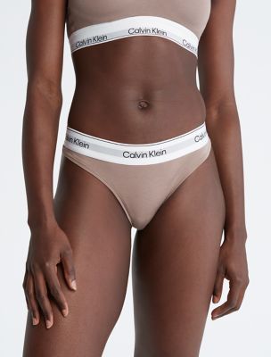 Icon Cotton Modal Naturals Thong, Rich Taupe