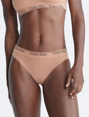 Calvin Klein Womens Seamless Logo Bikini Brief Simple Stripe Transpink