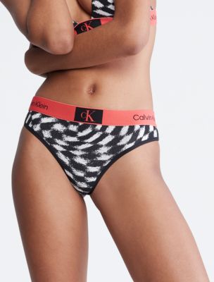 Calvin Klein 1996 Cotton Stretch Modern Thong, Checkerboard