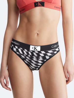 Calvin Klein 1996 Cotton Stretch Modern Bikini, Checkerboard