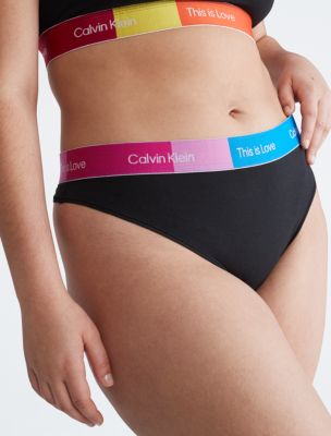Calvin Klein Womens Form Stretch Plus Size Thong Panties (1X, Connected)