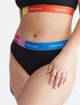 Pride This Is Love Plus Size Colorblock Thong