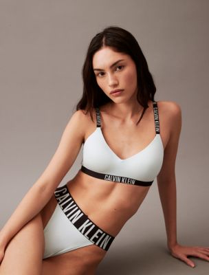 Calvin Klein Plus Size Reimagined Pride cotton blend lingerie set in white