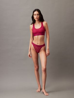 Modern Lace Unlined Bralette + String Thong, 