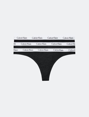 Calvin Klein Women's Radiant Logo Cotton 3 Pack Thong Panty, Black/Ashford  Grey/White, Small : : Clothing, Shoes & Accessories