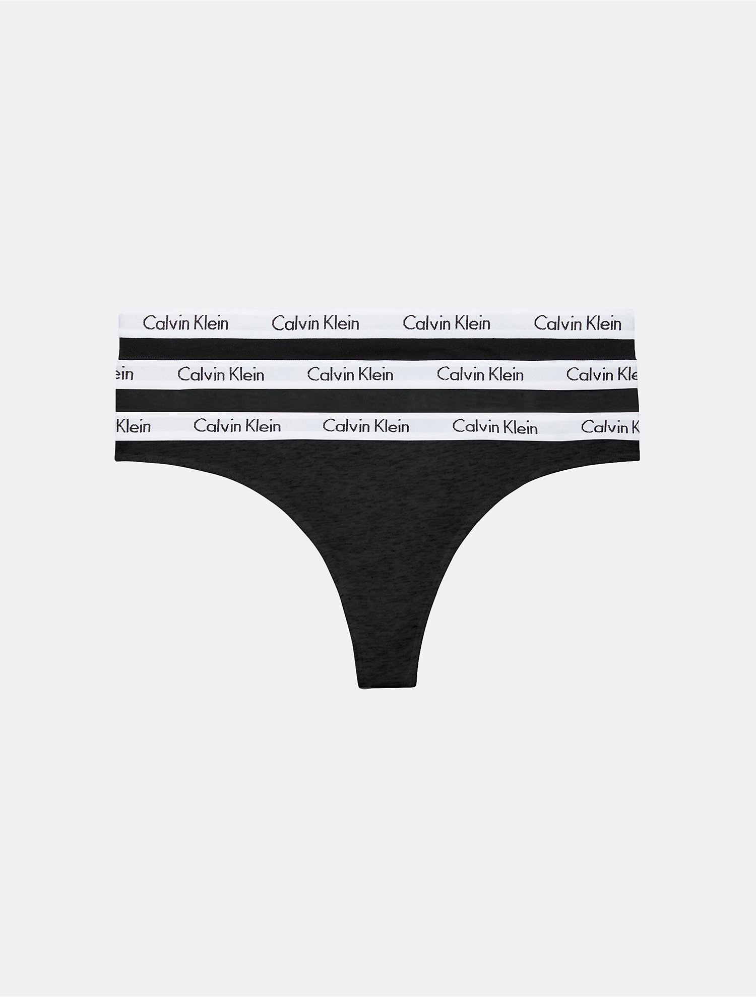 Carousel Logo Cotton 3-Pack Thong | Calvin Klein