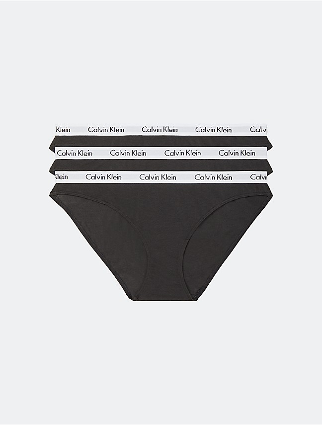 Calvin Klein Women's Radiant Logo Cotton 3 Pack Thong Panty, Black/Gray,  X-Large 