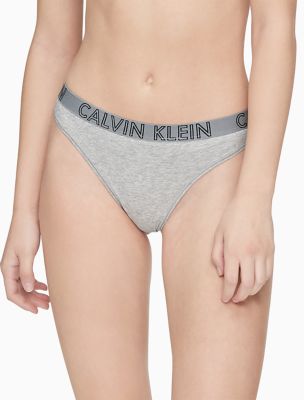 Grey Calvin Klein Underwear Box Logo Thong